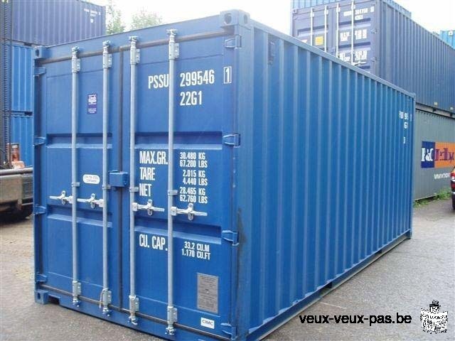 Conteneur maritime 20 et 40 pieds (6m) 1er voyage- Stockage