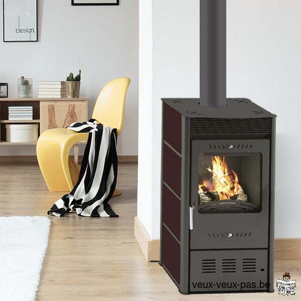 Poêle à bois MODERNA Cinta Luxe 10kW Rouge