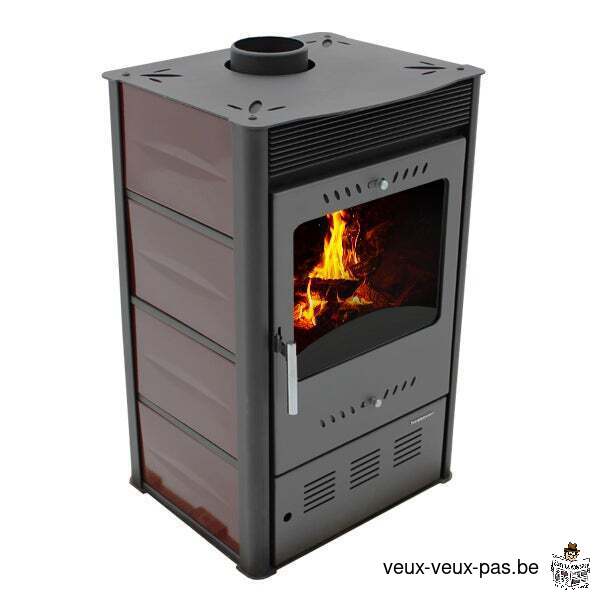 Poêle à bois MODERNA Cinta Luxe 10kW Rouge