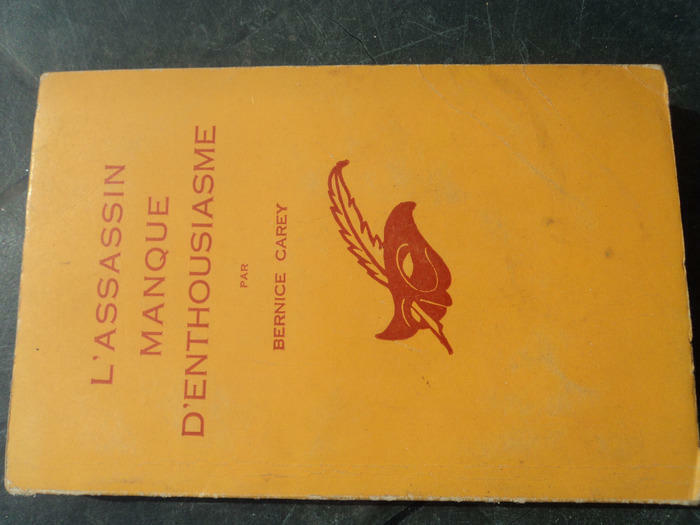 Livre L'ASSASSIN MANQUE D ENTHOUSIASME de Bernice Carey