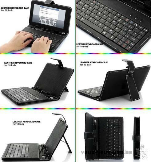 ETUI CLAVIER DE COULEUR NOIR POUR TABLETTES 7, 8, 9.7 et 10 POUCES