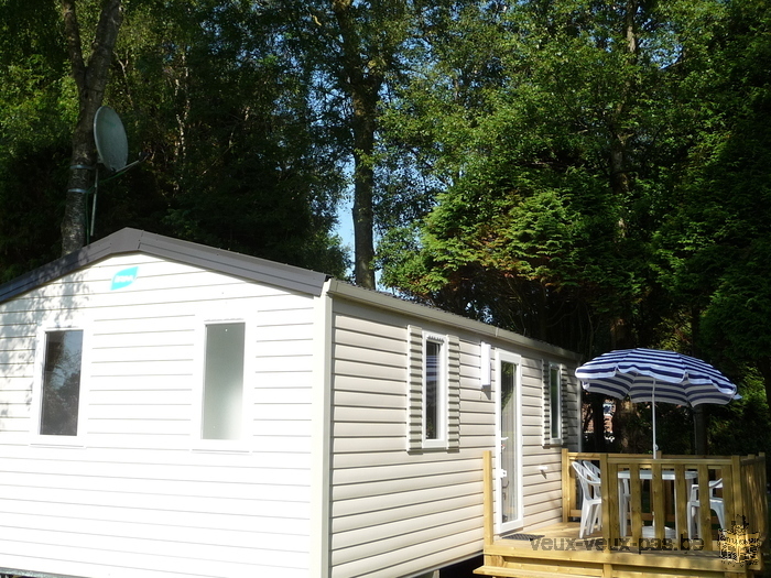 Location mobile-home tout confort dans camping calme, plages du débarquement, Normandie