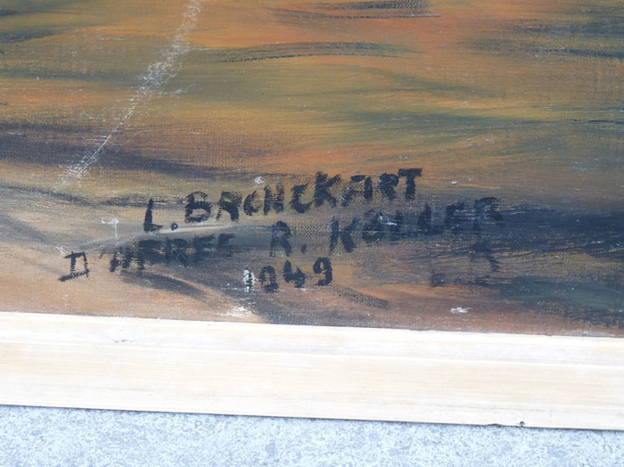 toile de bronckart d'après r koller 1949 , dim.150 cm x 126 cm