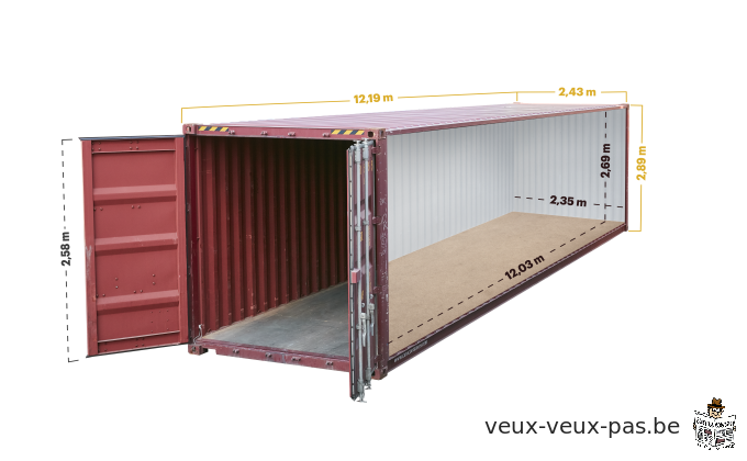 40-voet hoge kubuscontainer